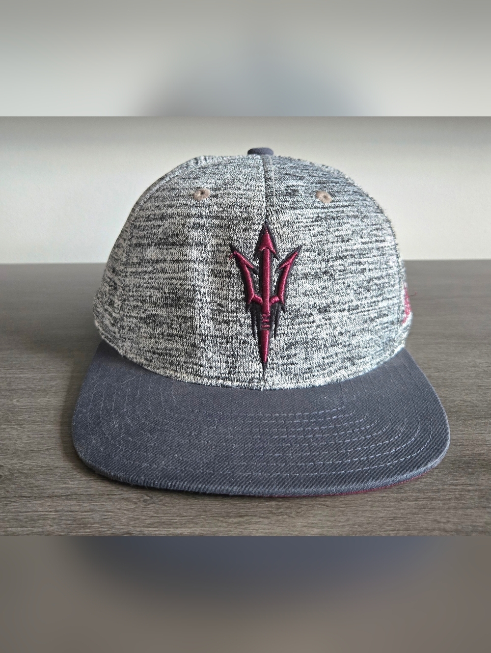 Adidas Men's Gray Embroidered Arizona State Sun Devils Snapback Adjustable Hat